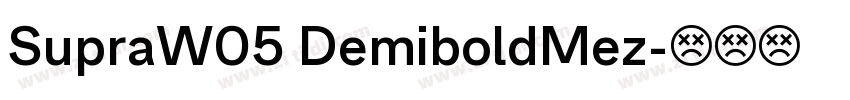 SupraW05 DemiboldMez字体转换